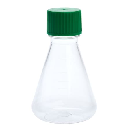 Erlenmeyer Flask, Solid Cap, Plain Bottom, PETG, Sterile, 250mL
